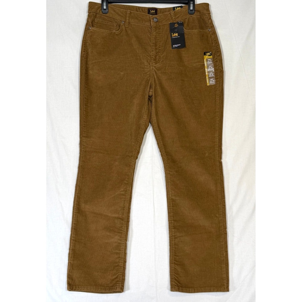 Lee Legendary Straight Fit Stretch Womens Mid Rise Ginger‎ Sz 16M 36"x29.5"